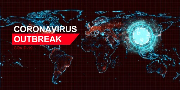 Stop Het Coronavirus Quarantaine Concept Illustratie — Stockfoto