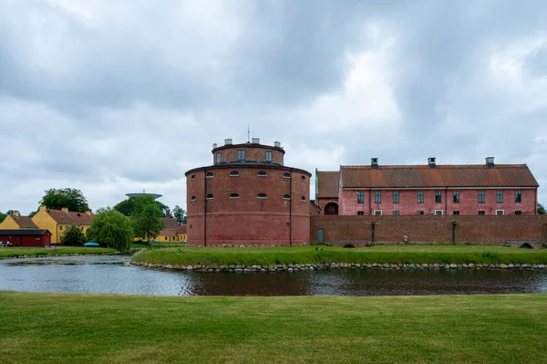 Utsidan Ett Runda Tornen Landskrona Slott Sett Från Andra Sidan — Stockfoto