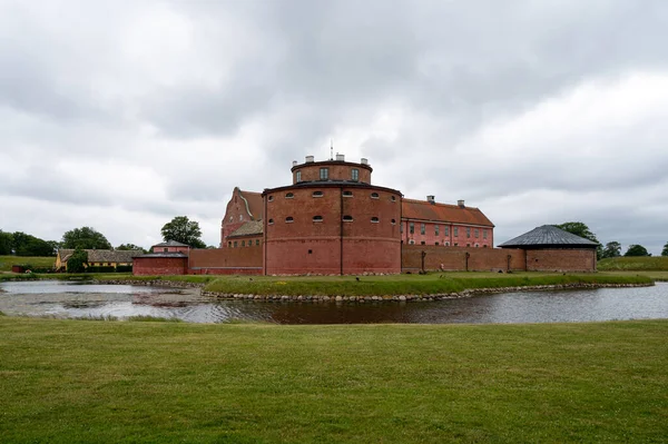 Das Äußere Des Schlosses Landskrona Umgeben Von Einem Wassergraben — Stockfoto