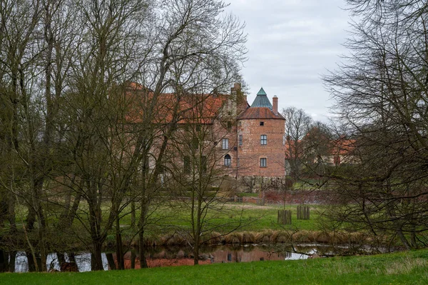 Die Außenfassade Des Schlosses Torup Eingebettet Den Wald Südschweden — Stockfoto