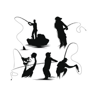 Balık ve Balıkçılık İllüstrasyon Vektörü