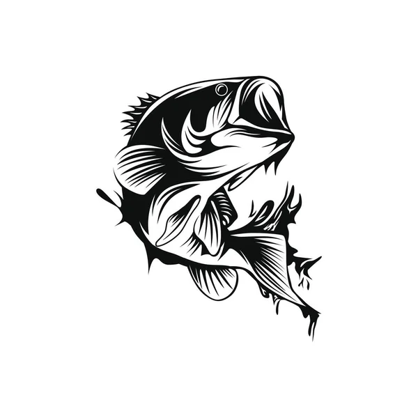 Pesci Pesca Illustrazione Vettore — Vettoriale Stock
