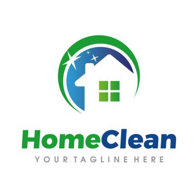 Ev Temizleme Logosu, Temizlik Hizmetleri Logosu
