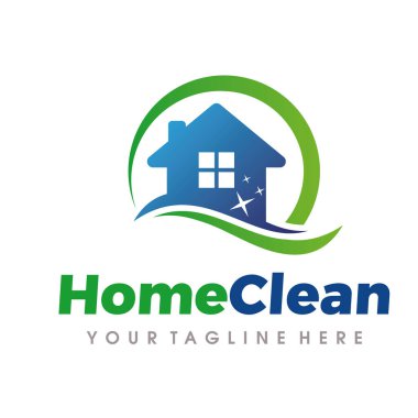 Ev Temizleme Logosu, Temizlik Hizmetleri Logosu