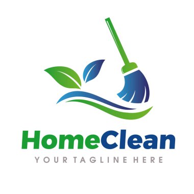 Ev Temizleme Logosu, Temizlik Hizmetleri Logosu