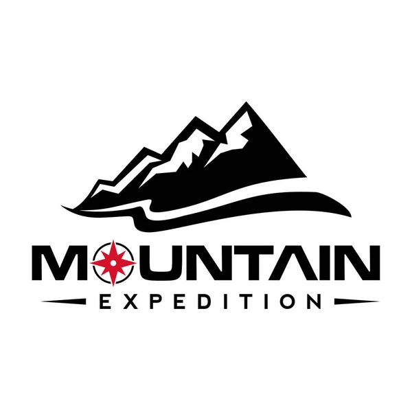Mountain Logo Peak Logo Vektor — Stockvektor
