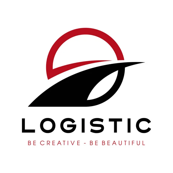 Logo Cesta Logistika Doprava — Stockový vektor