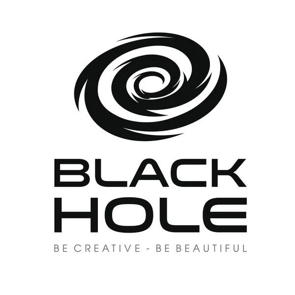 ブラックホールのロゴ 銀河のロゴベクトル — ストックベクタ