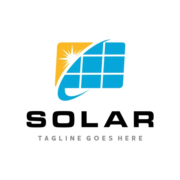 Güneş Enerjisi Logosu, Güneş panelleri Logo Vektörü