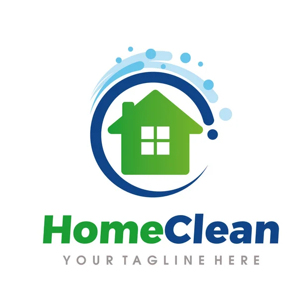 Home Logo Limpieza Logo Servicios Limpieza — Vector de stock