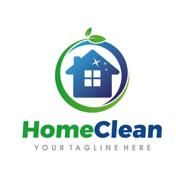 Logotipo Limpeza Casa Serviços Limpeza Logo —  Vetores de Stock