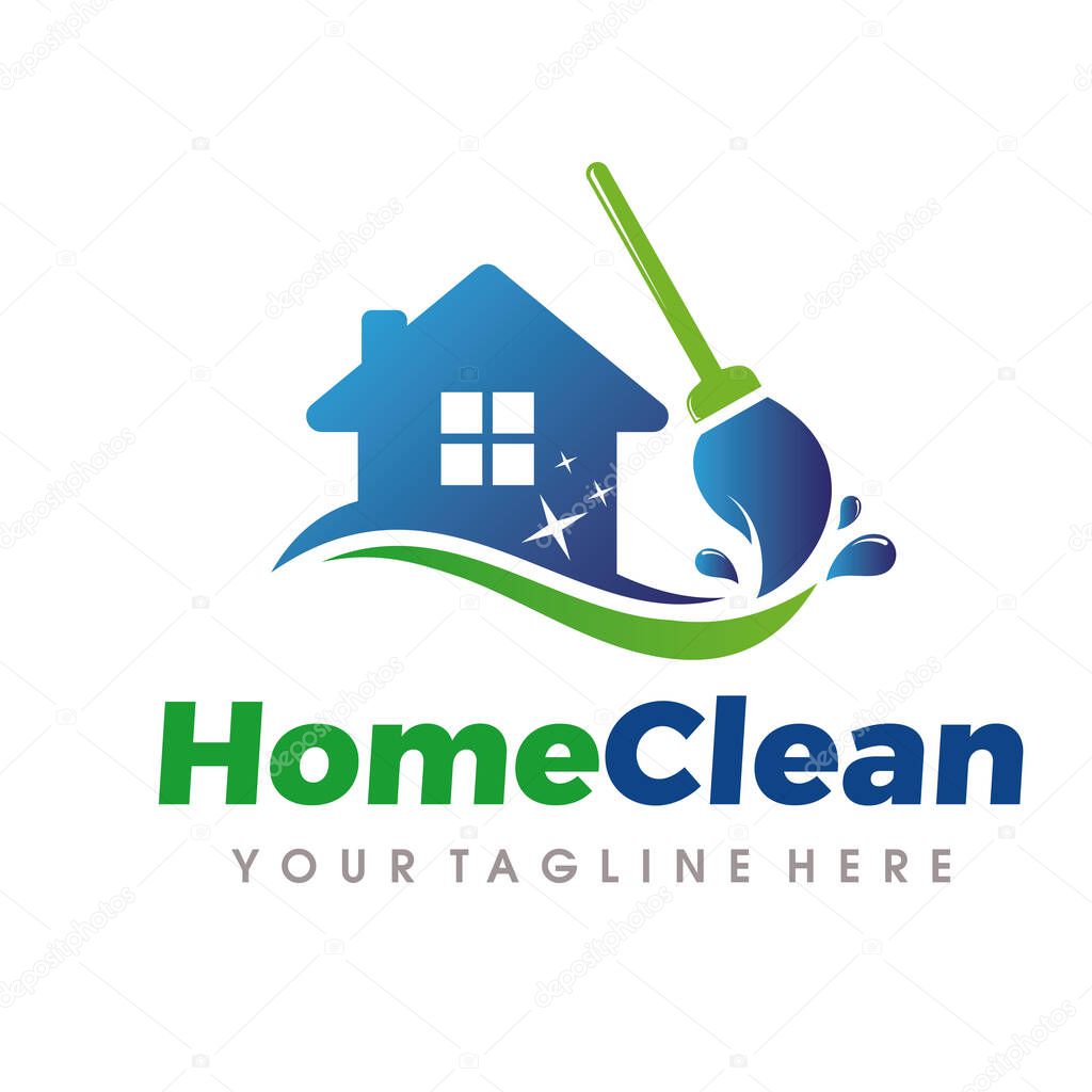 Home Cleaning Logo, Cleaning Services Logo