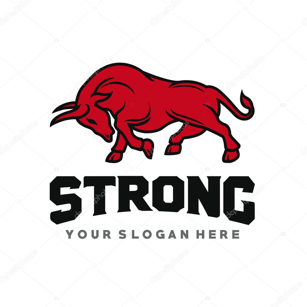 BULL, Strong Bull Logo Vector