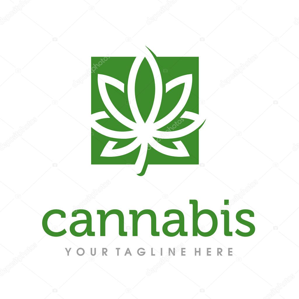 Cannabis Leaf Logo, CBD, Cannabis Logo Vector