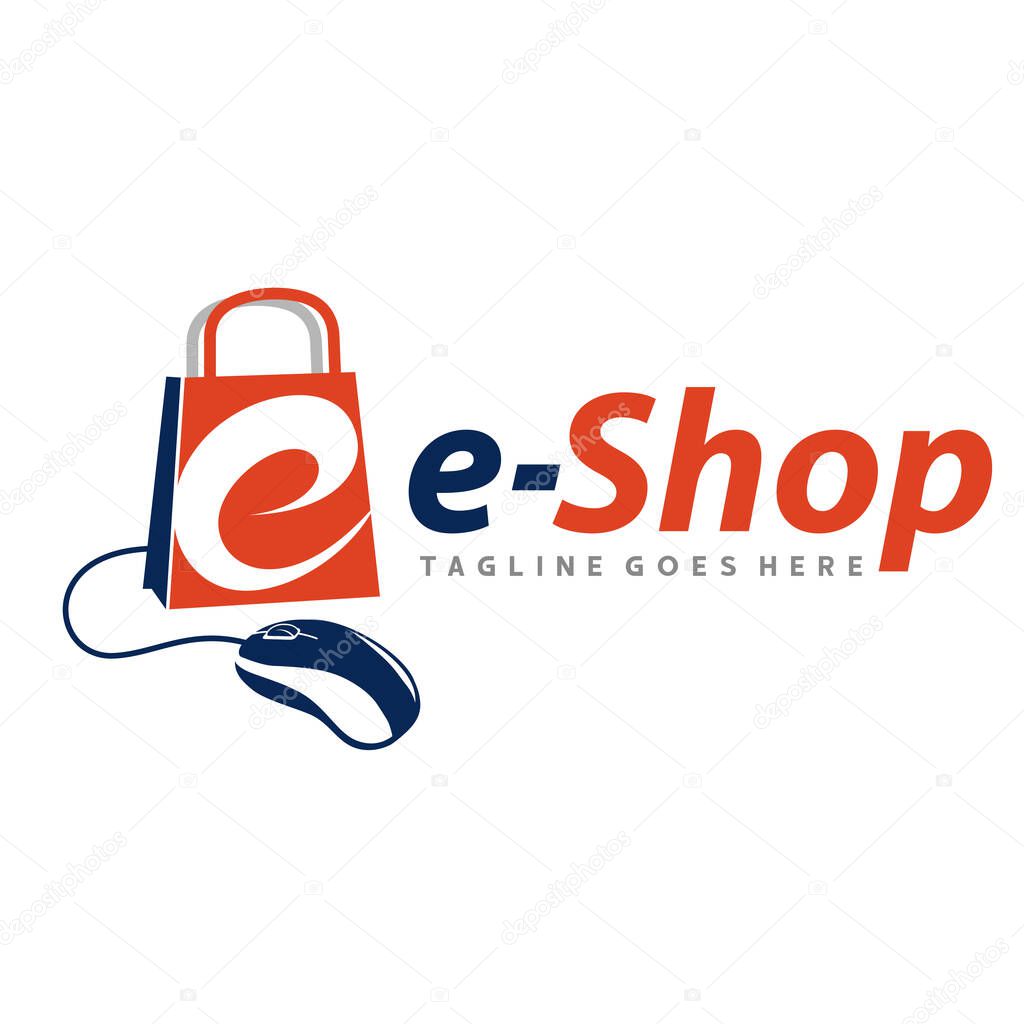 Online Shop and Ecommerce Logo Vector