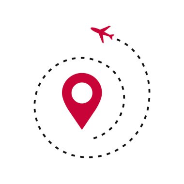 Uçuş Rotası Simgesi, Uçuş Rotası Çizim Vektörü