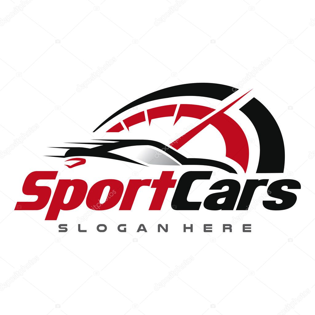 Car and Speed Automotive Logo Vector