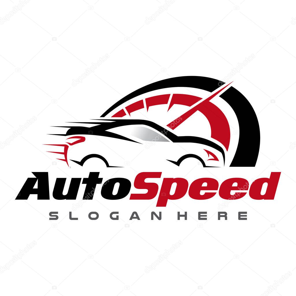 Car and Speed Automotive Logo Vector