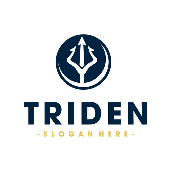 Trident Logo Design Inspiration Vector — Vector de stock