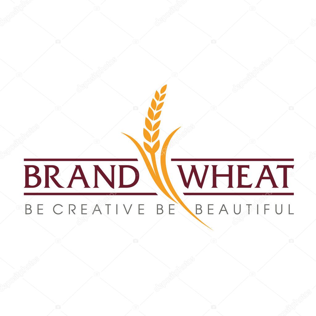 Grain, Wheat rice Nutrition logo Inspiration vector
