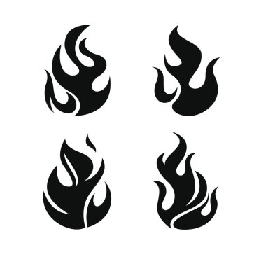 Ateş Alevi Vektörü İllüstrasyonu