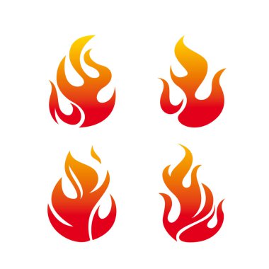 Ateş Alevi Vektörü İllüstrasyonu