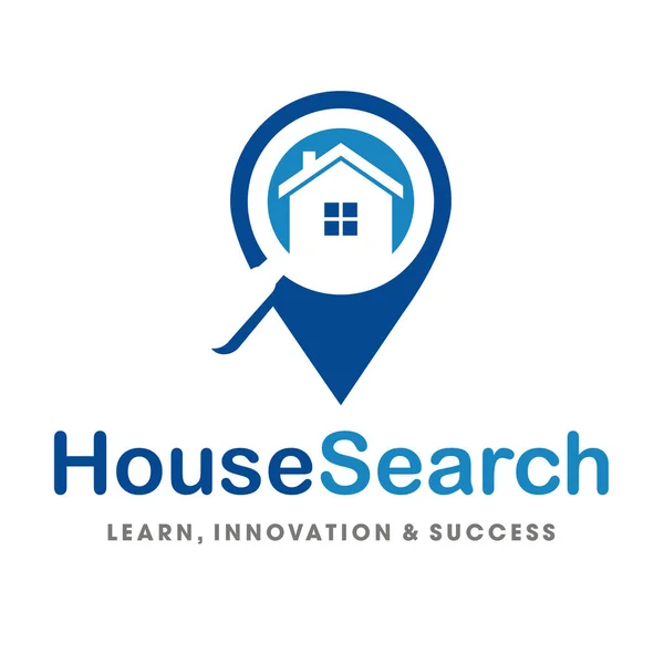 Znajdź Nieruchomość Znajdź Nieruchomość Wektor Wyszukiwania Domu — Wektor stockowy