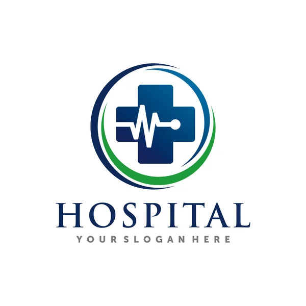 Krankenhaus Logo Klinik Und Gesundheitswesen Logo Vektor — Stockvektor