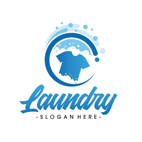 Logo Lavandería Logotipo Limpieza Seco Logo Creative Laundry Vector — Vector de stock