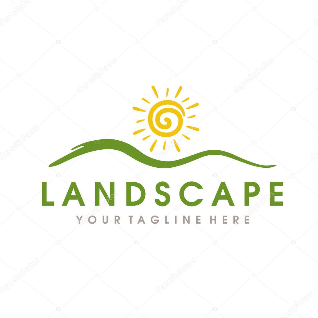 Farm Logo, Landscape Hills Logo design