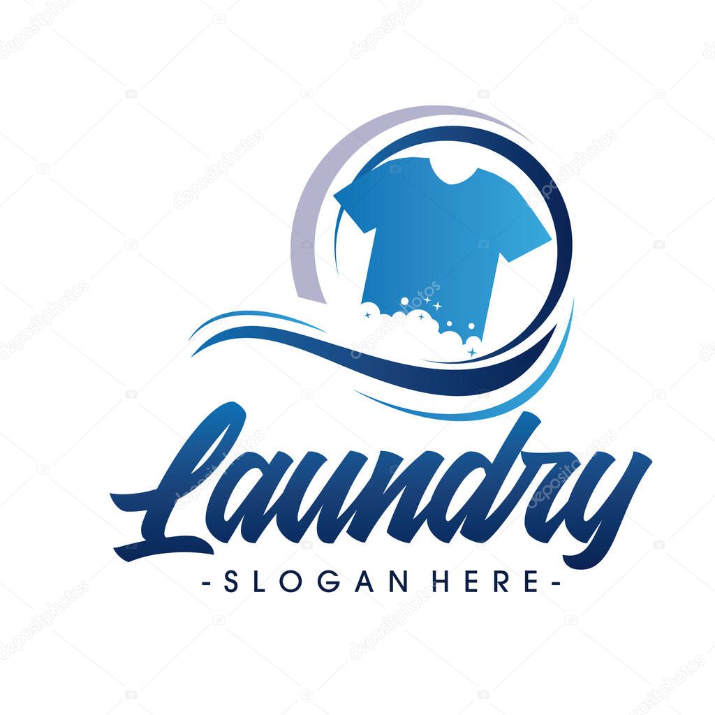 Laundry Logo, Dry Cleaning Logo, Creative laundry logo Vector