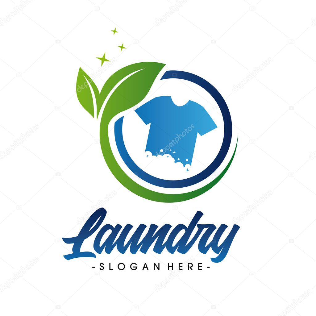 Laundry Logo, Dry Cleaning Logo, Creative laundry logo Vector