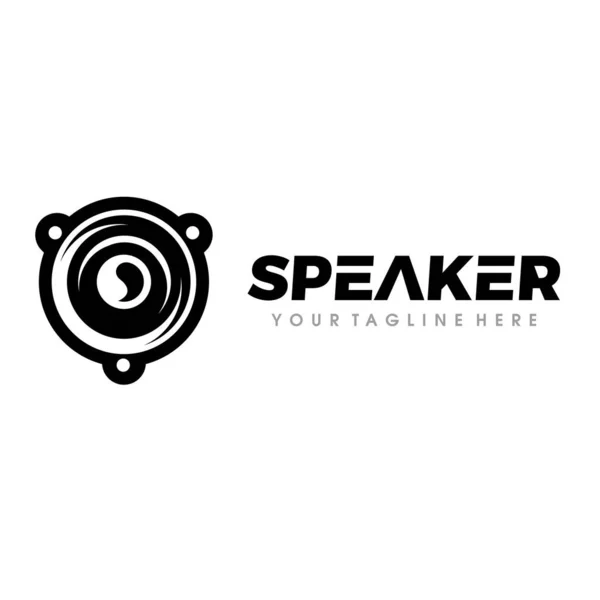 Vetor Áudio Alto Falante Logotipo Música —  Vetores de Stock