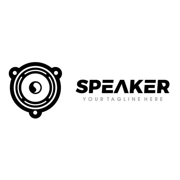 Vetor Áudio Alto Falante Logotipo Música —  Vetores de Stock