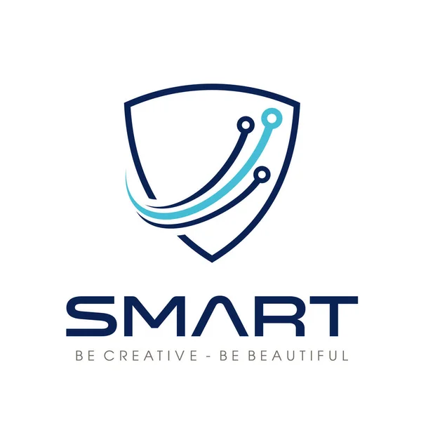 Smart Tech Logo Computer Technology Logo Vector — Stockový vektor