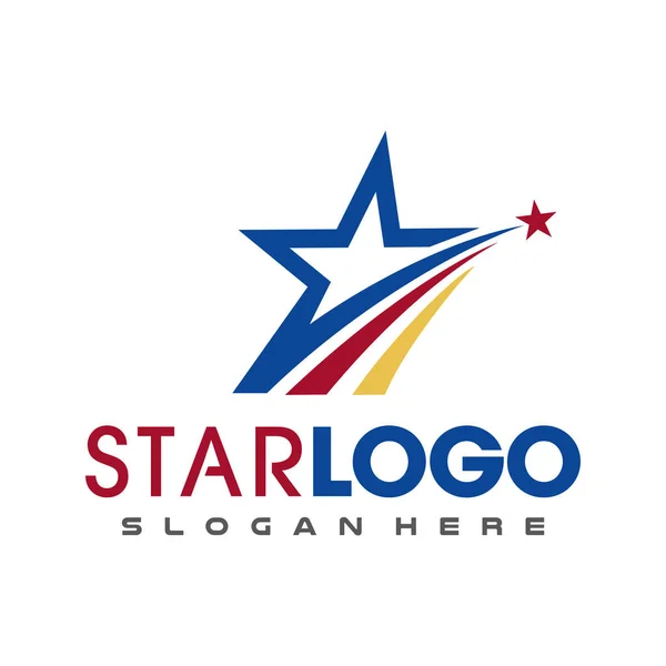 Вдохновение Дизайна Логотипа Звезды Успеха — стоковый вектор