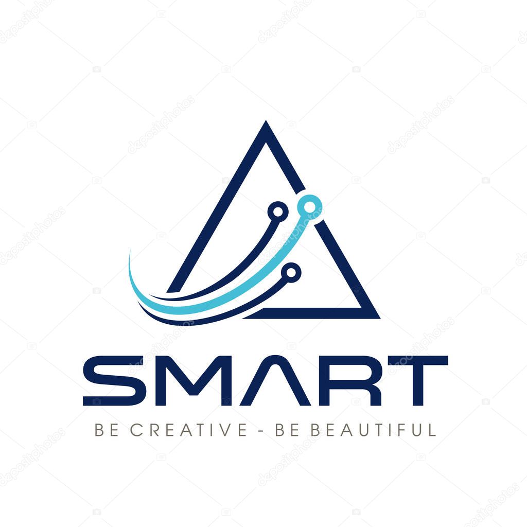 Smart Tech Logo, Computer Technology Logo Vector