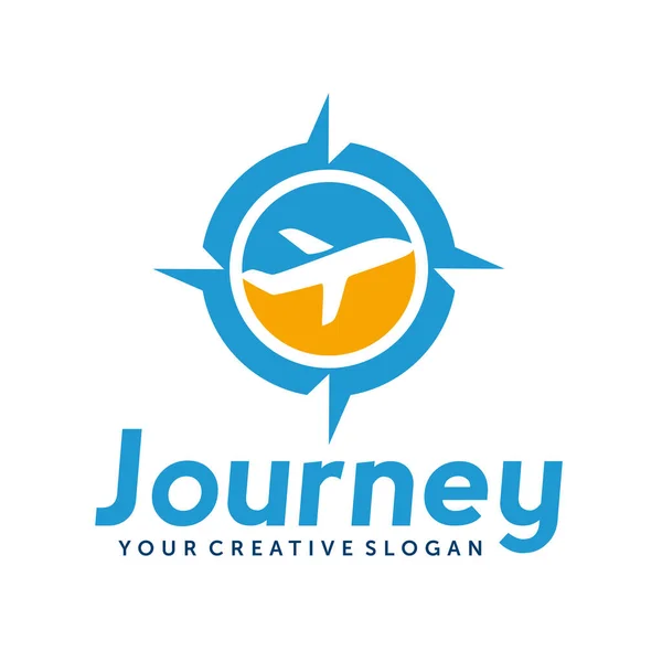 Seyahat Logosu Trip Logo Tasarım Vektörü — Stok Vektör