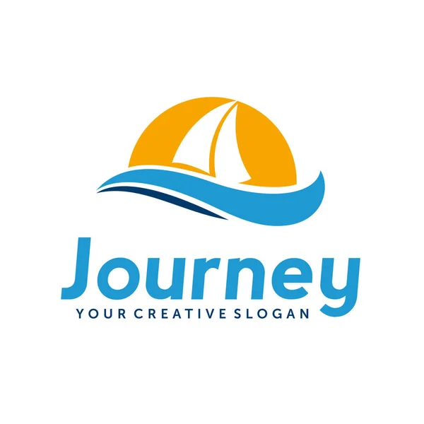 Seyahat Logosu Tasarım Vektörü — Stok Vektör