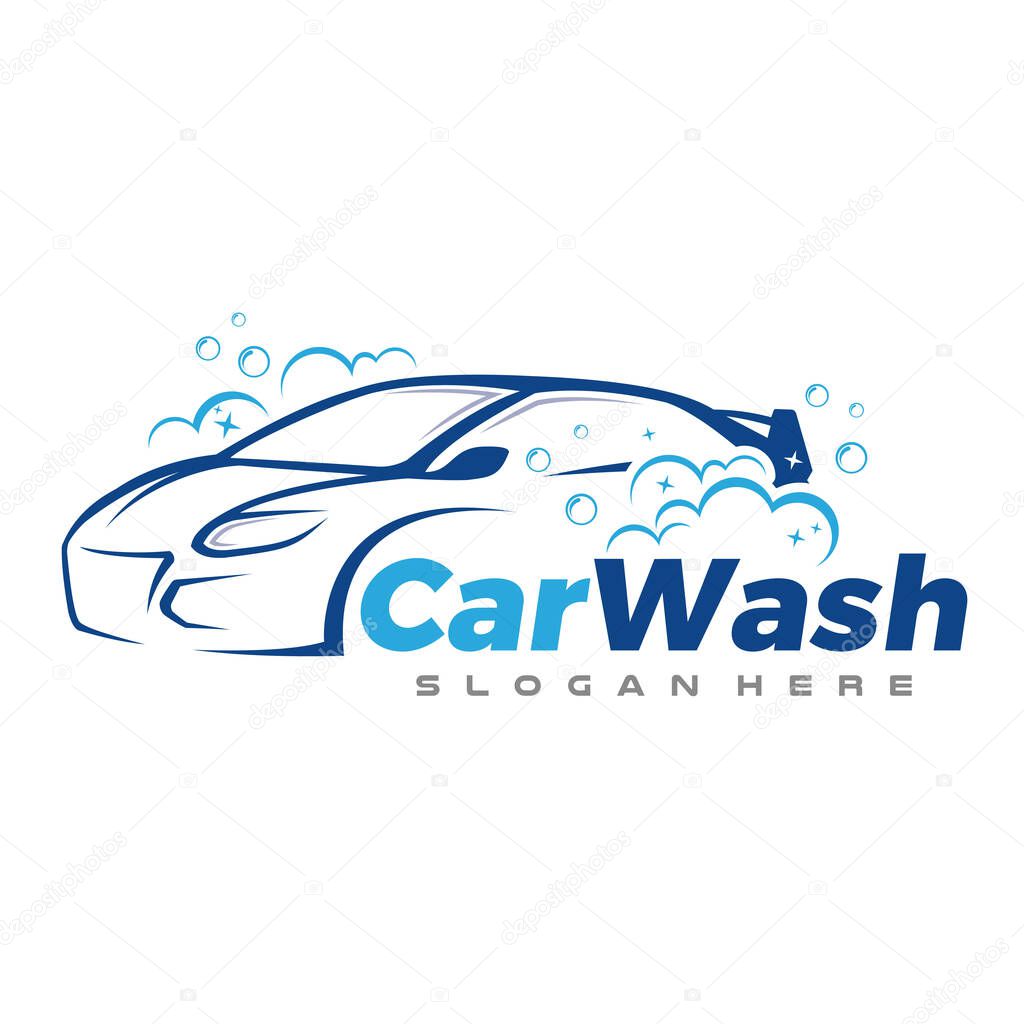 Car Wash, Car Cleaning, Car Logo Vector