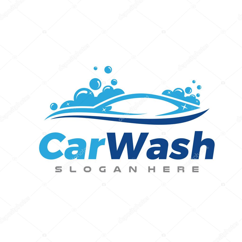 Car Wash, Car Cleaning, Car Logo Vector