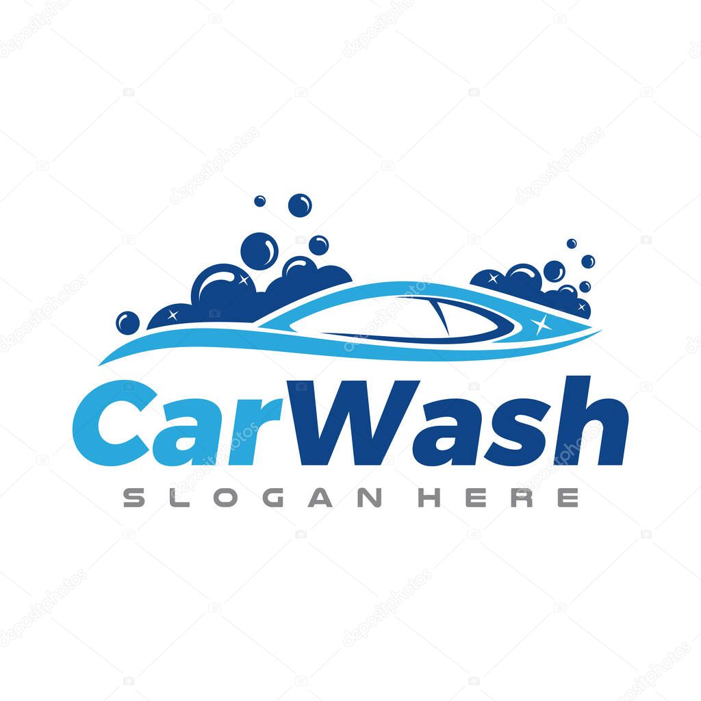 Car Wash, Car Cleaning, Car Logo Vector