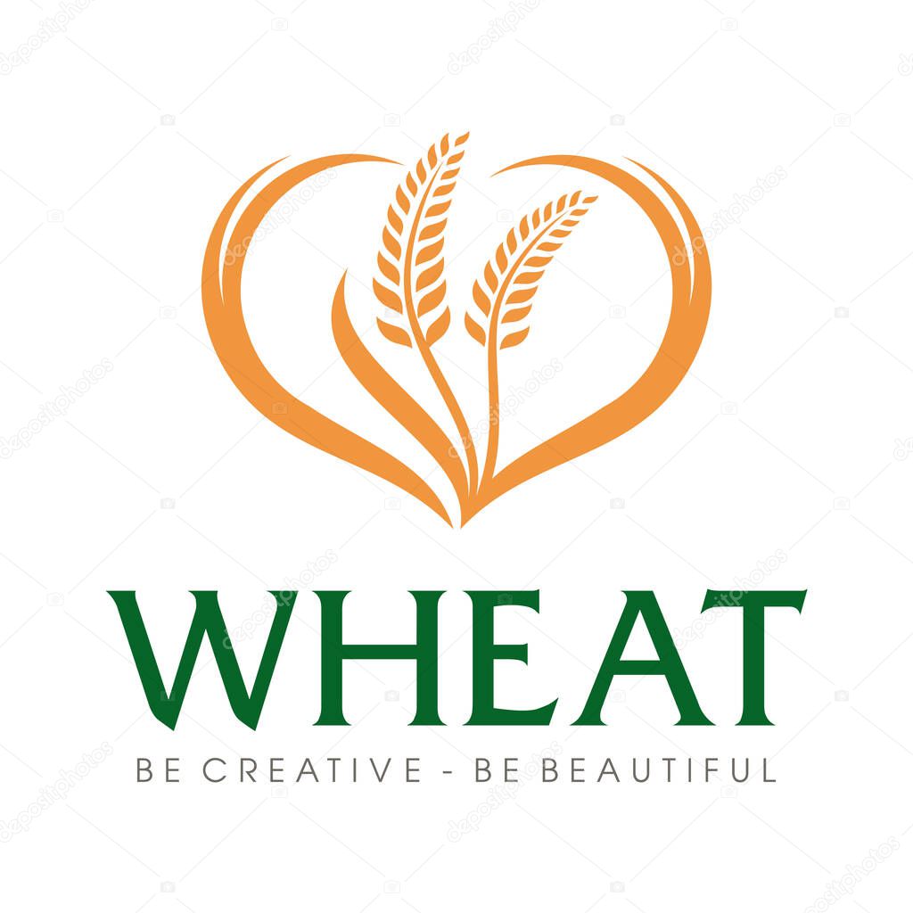Wheat Logo, Wheat rice agriculture logo Inspiration vector
