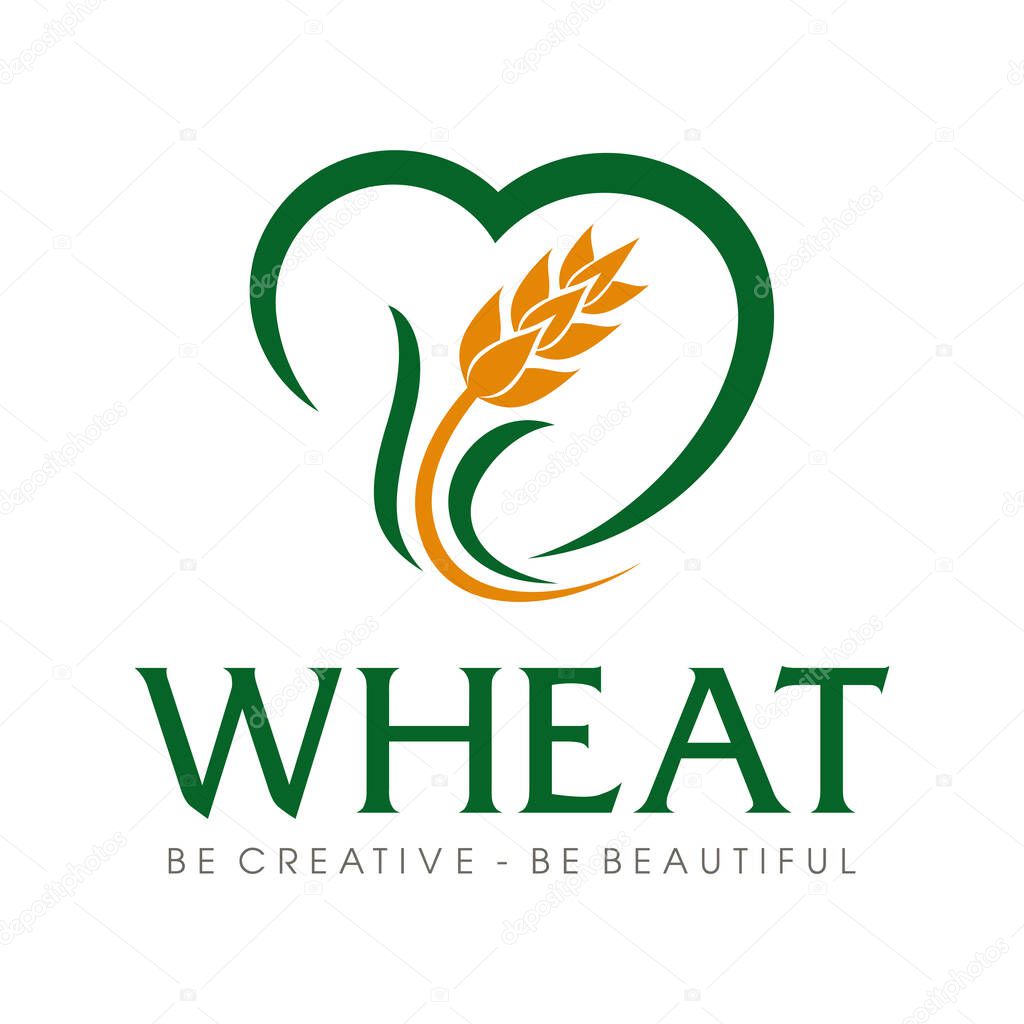 Wheat Logo, Wheat rice agriculture logo Inspiration vector