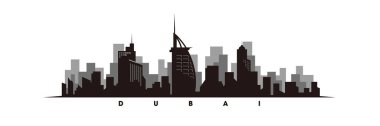 Dubai silueti ve simgeleri, Dubai siluet vektörü