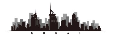 Dubai silueti ve simge vektörü