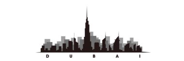 Dubai silueti ve simge vektörü