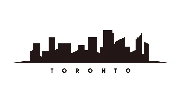 Небоскрёбы Торонто Достопримечательности Вектор Силуэта Торонто — стоковый вектор