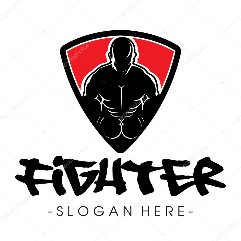 MMA Logo, Fighter Logo Vector