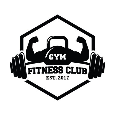Fitness ve Spor Logosu Vektörü